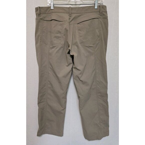 Mountain Hardwear Womens Hiking Pants Size 12 Nylon Stretch Tan Outdoors Pockets - Picture 2 of 6